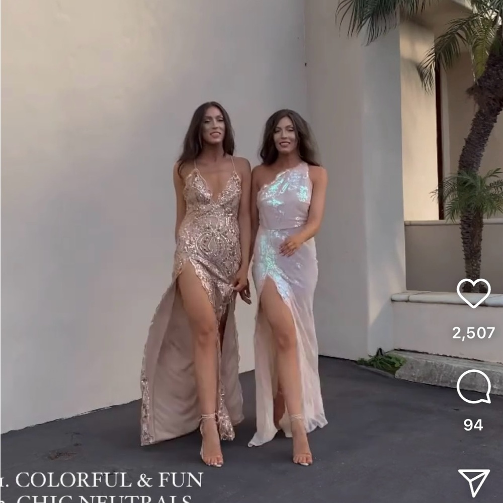 Stunner Boutique Bronze Sequin Maxi Dress